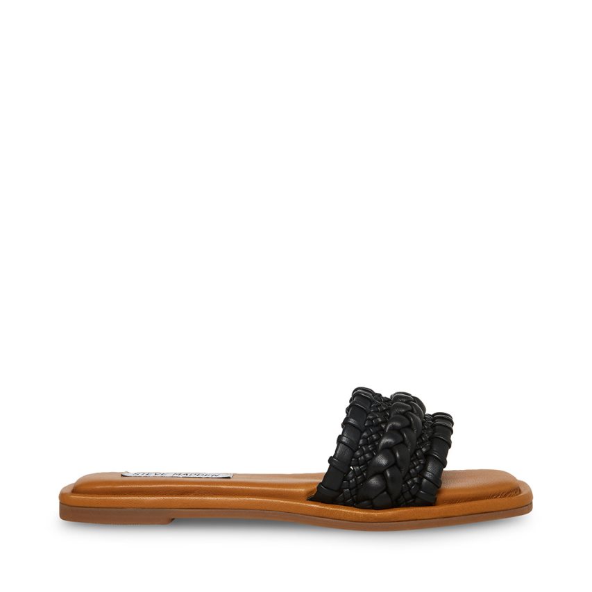 Sandalias de Diapositivas Steve Madden Genevie Mujer Negras | ES UH0246